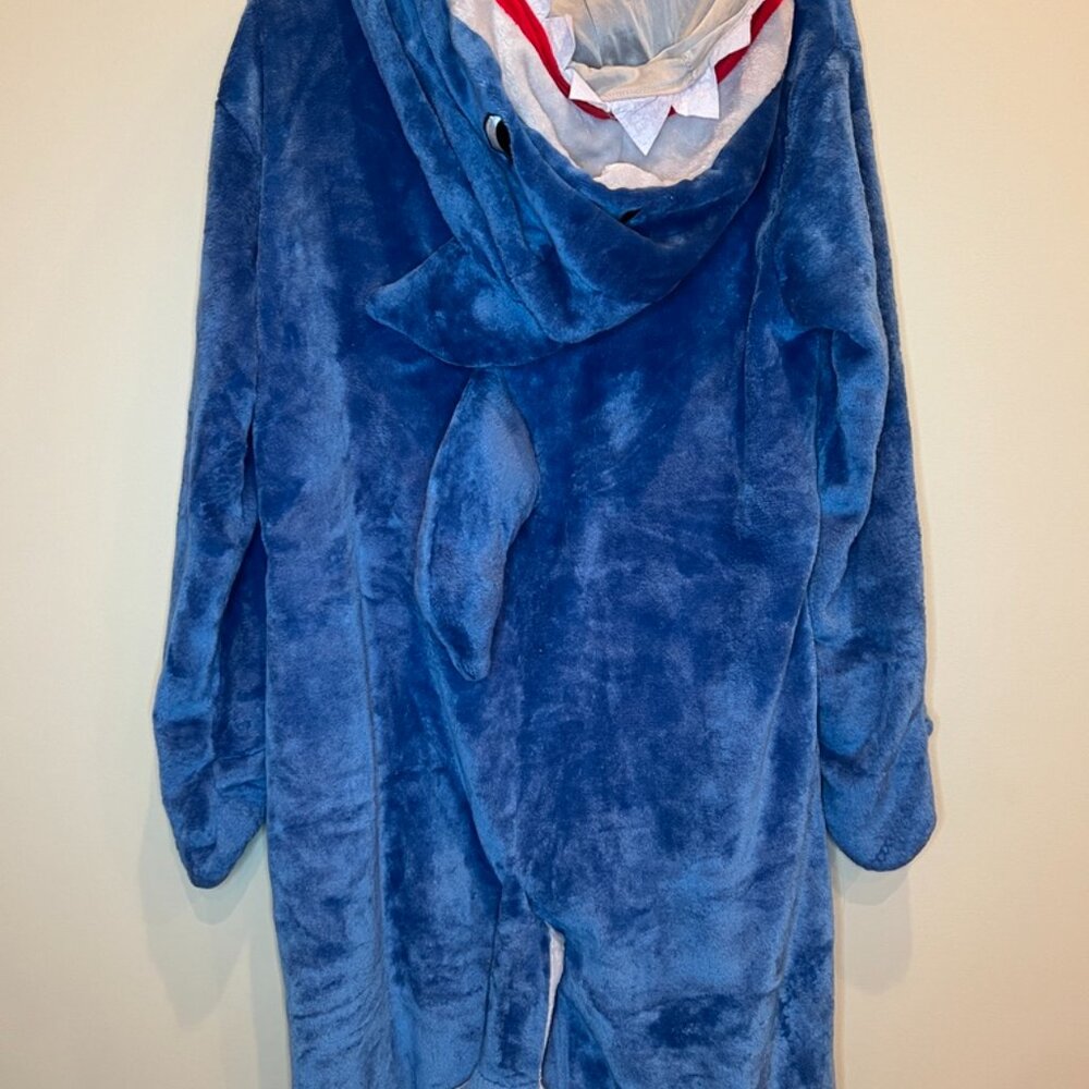 Adult Plush Blue Shark Onesie - Picture 2 of 3
